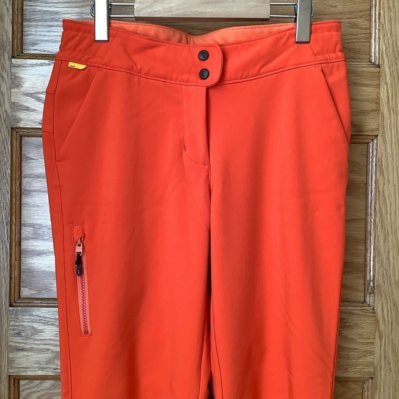 LOLE Orange Soft Shell Fleece Lined Snow Pants Size M - Picture 3 of 16
